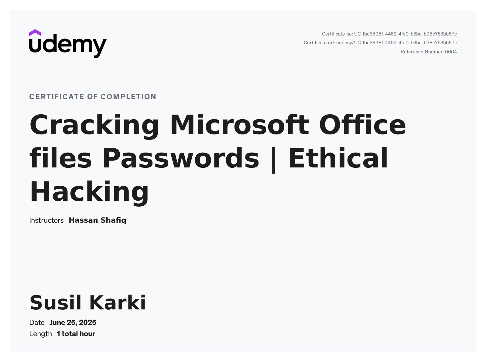 Cybersecurity Certificate