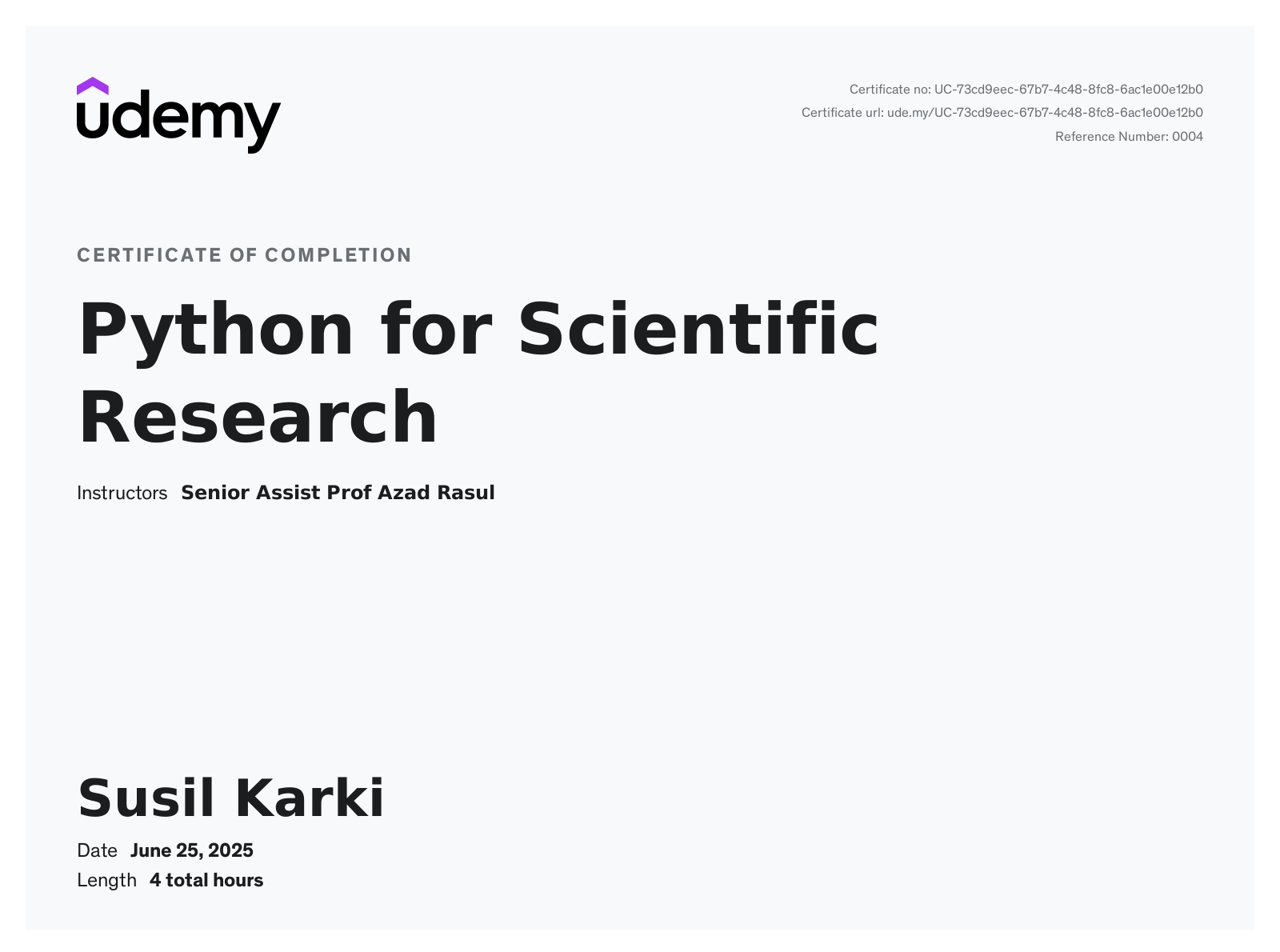 Python Certificate