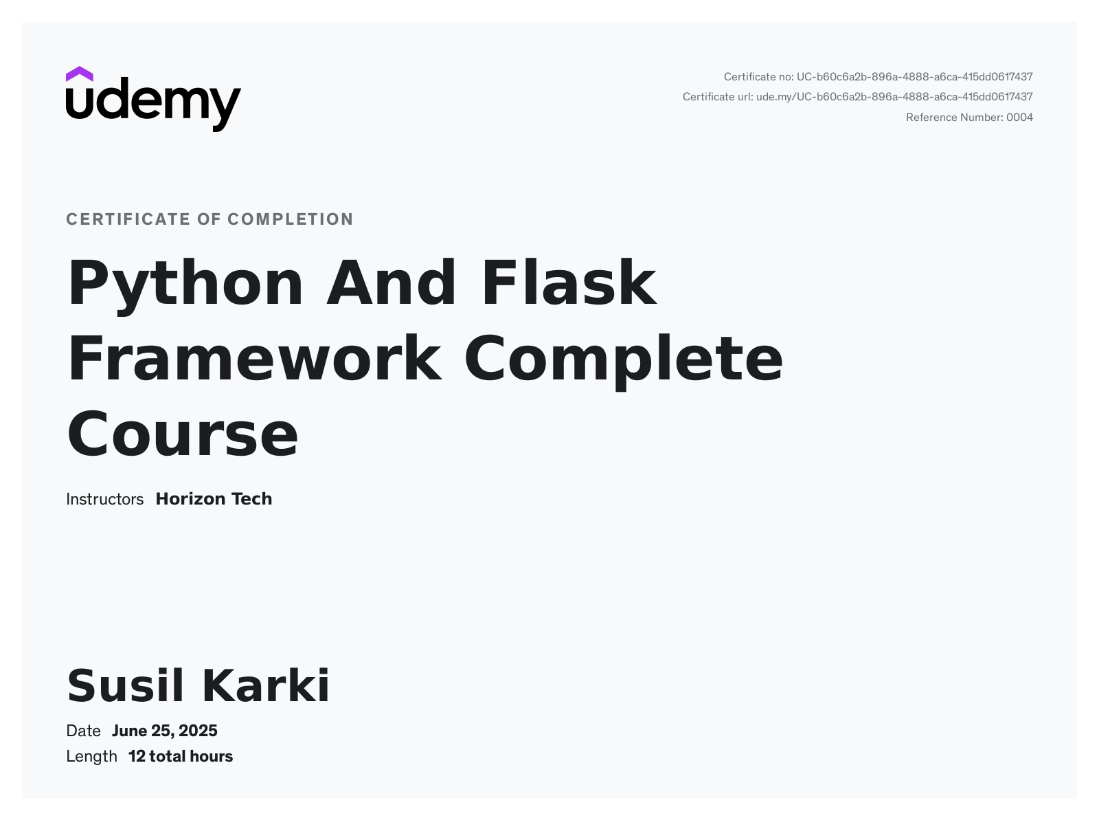 Python Certificate