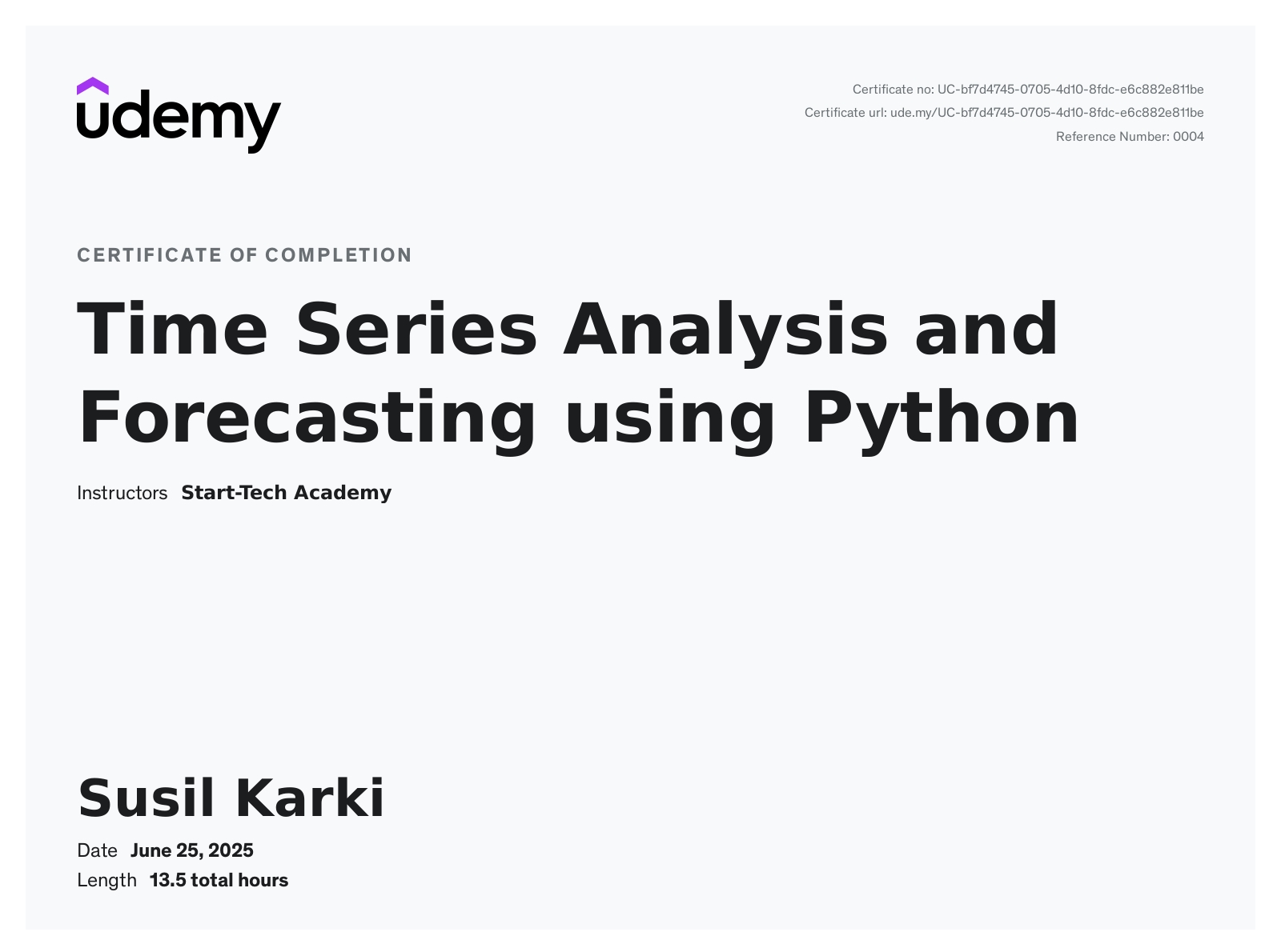 Python Certificate